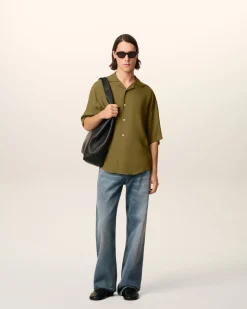 Chemise Verte Manches Courtes Ami Unie