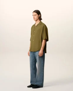 Chemise Verte Manches Courtes Ami Unie