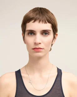 Collier Argenté Chaine Ami De Coeur 2 En 1 En Laiton