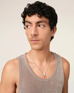 Collier Argenté Pendentif Ami De Coeur En Laiton