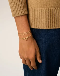 Collier Doré Chaine Ami De Coeur 2 En 1 En Laiton