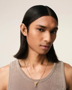 Collier Doré Pendentif Ami De Coeur En Laiton