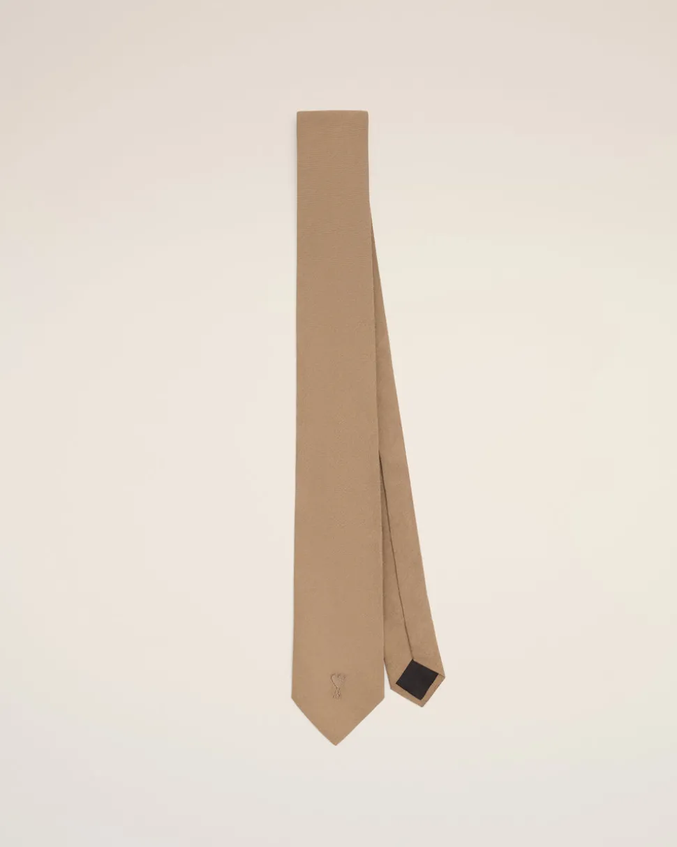 Cravate Marron Ami De Coeur En Soie