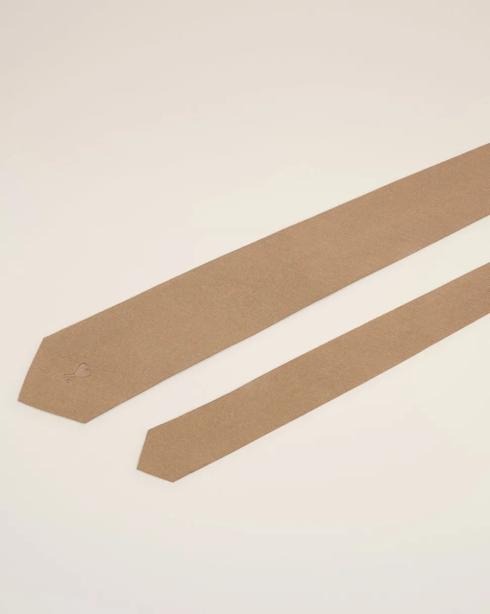 Cravate Marron Ami De Coeur En Soie