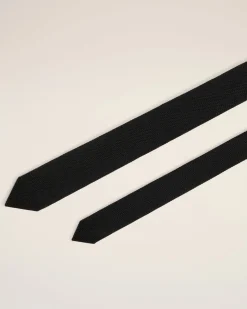 Cravate Noire En Grenadine De Soie