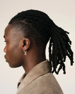 Créoles Argentées Petites Ami De Coeur En Laiton