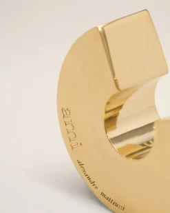 Créoles Noires Rivage En Laiton