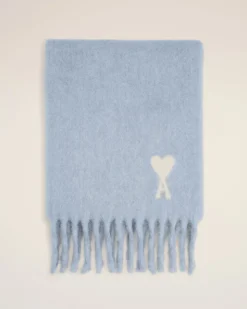 Echarpe Bleue Ami De Coeur En Alpaga