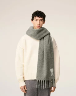 Echarpe Grise Ami De Coeur En Alpaga