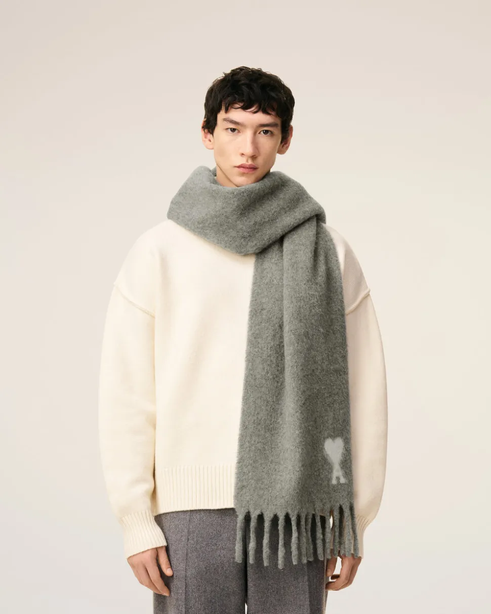 Echarpe Grise Ami De Coeur En Alpaga