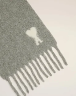 Echarpe Grise Ami De Coeur En Alpaga