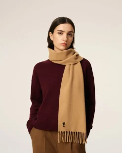 Echarpe Marron Ami De Coeur En Laine