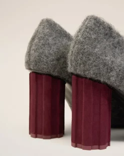 Escarpins Piano Noir En Maille De Mohair