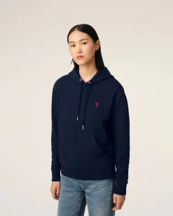 Hoodie Bleu Ami De Coeur En Coton Biologique