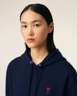 Hoodie Bleu Ami De Coeur En Coton Biologique