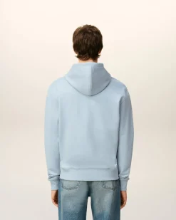Hoodie Bleu Zippé Ami De Coeur En Coton