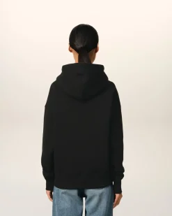 Hoodie Noir Ami de Coeur En Coton