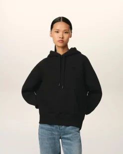 Hoodie Noir Ami de Coeur En Coton