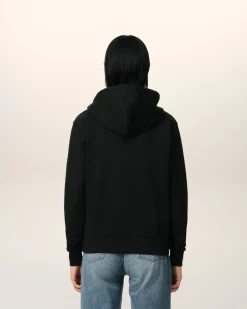 Hoodie Noir Zippé Ami De Coeur En Coton Biologique