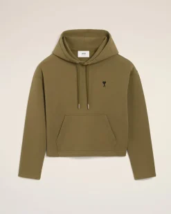 Hoodie Vert Ami De Coeur Contrasté En Coton