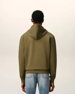 Hoodie Vert Zippé Ami De Coeur En Coton