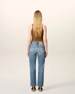 Jean Bleu Coupe Classique En Coton