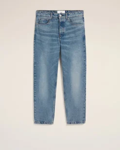 Jean Bleu Coupe Fuselé En Coton