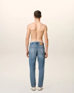 Jean Bleu Coupe Fuselé En Coton