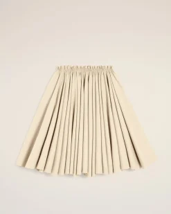 Jupe Corolle Blanche Midi En Laine