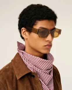 Lunettes De Soleil 75001 Marron En Acétate