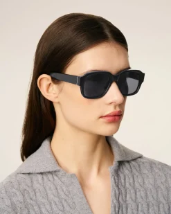Lunettes De Soleil 75006 Noires En Acétate
