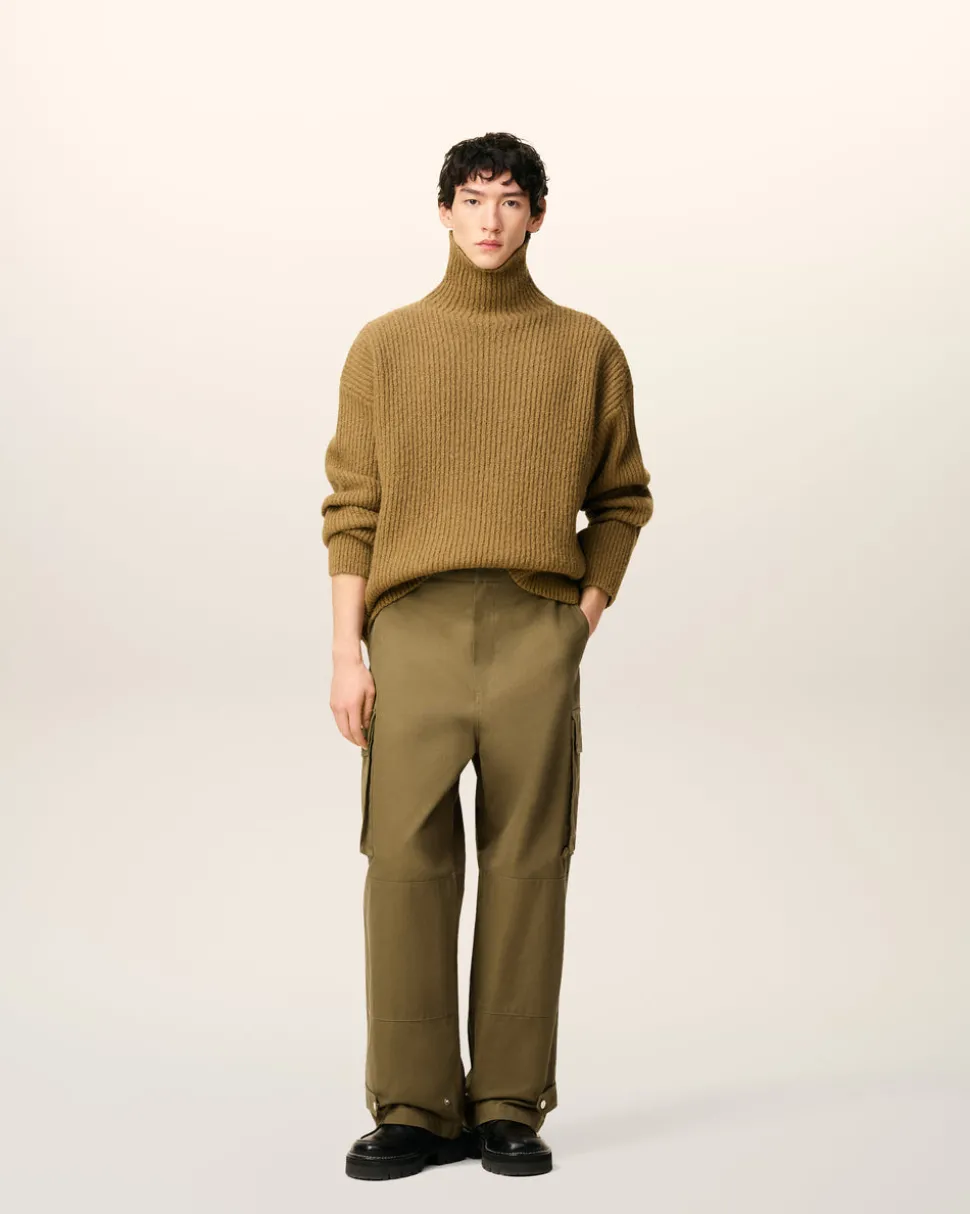 Pantalon Vert Cargo En Coton