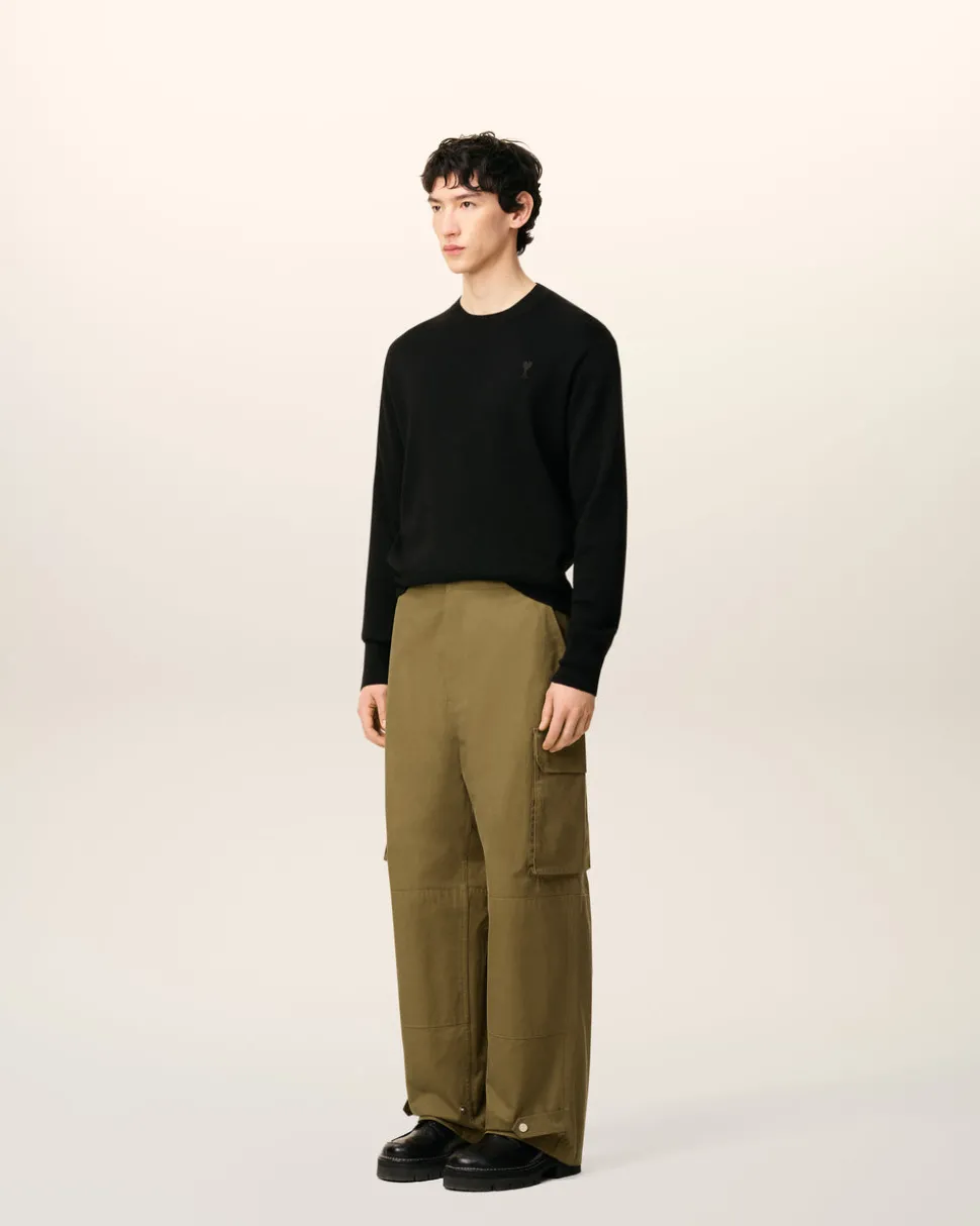 Pantalon Vert Cargo En Coton