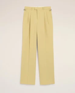Pantalon Vert Large Avec Pattes De Serrages De Laine