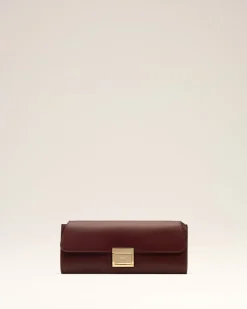 Pochette Bordeaux Mimi En Cuir Lisse