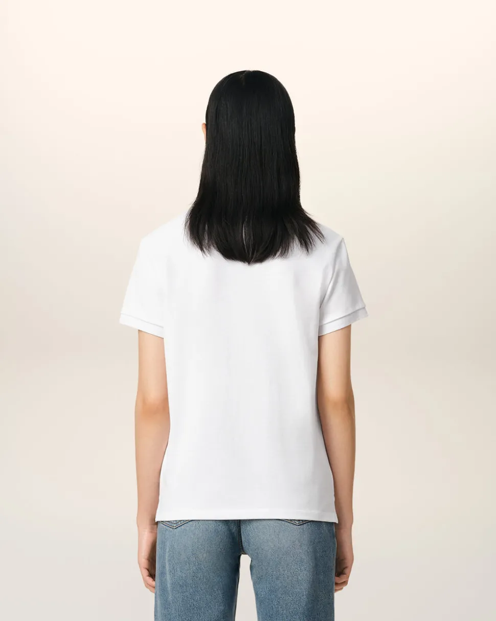 Polo Blanc Ami De Coeur En Coton Organique