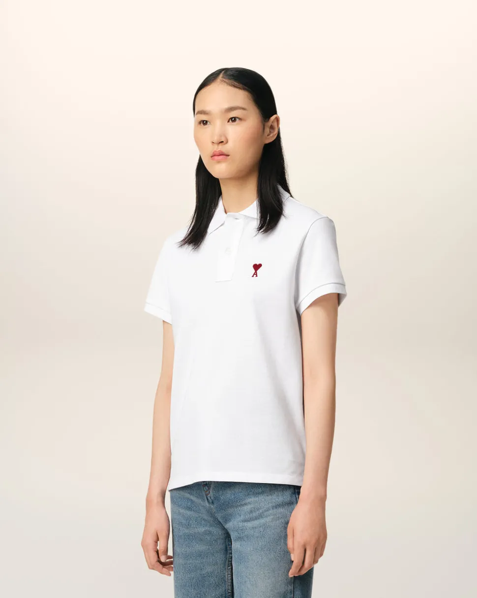Polo Blanc Ami De Coeur En Coton Organique