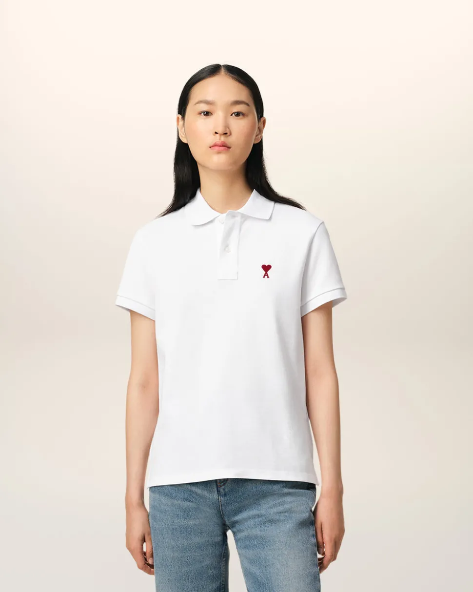 Polo Blanc Ami De Coeur En Coton Organique