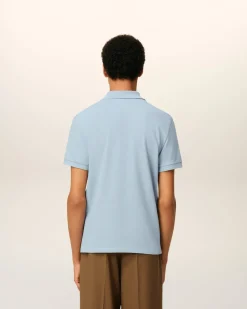 Polo Bleu Ami De Coeur Contrasté En Coton