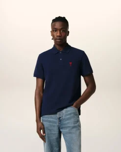 Polo Bleu Ami De Coeur En Coton Organique