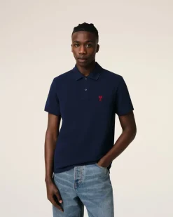 Polo Bleu Ami De Coeur En Coton Organique