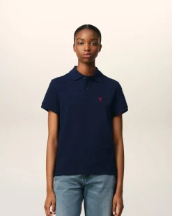 Polo Bleu Ami De Coeur En Coton Organique
