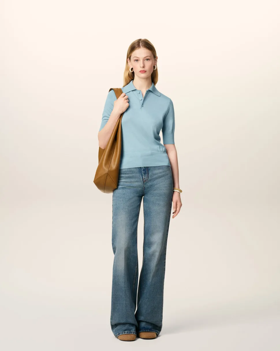 Polo Bleu Ami De Coeur En Laine