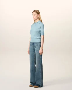 Polo Bleu Ami De Coeur En Laine