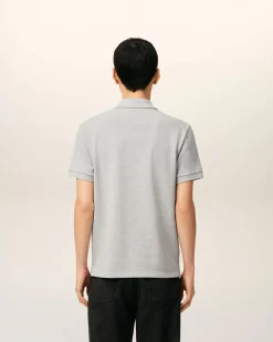 Polo Gris Ami De Coeur Contrasté En Coton