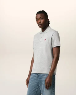 Polo Gris Ami de Coeur En Coton