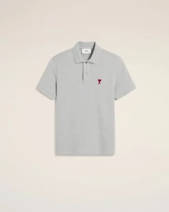 Polo Gris Ami de Coeur En Coton