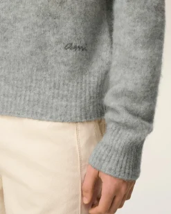 Polo Gris Ami Manches Longues En Alpaga