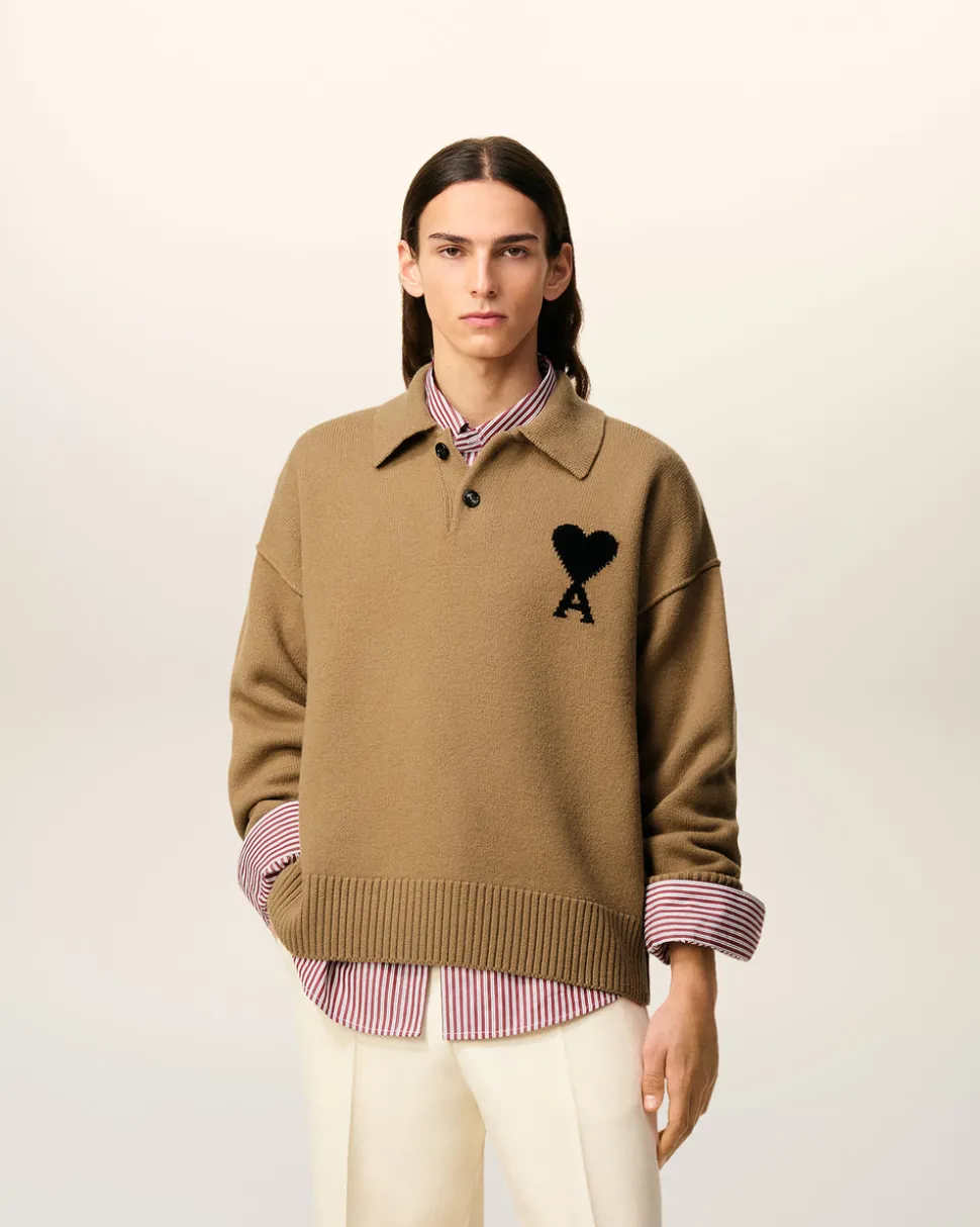 Polo Marron Ami De Coeur En Laine
