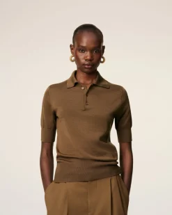 Polo Marron Ami De Coeur En Laine